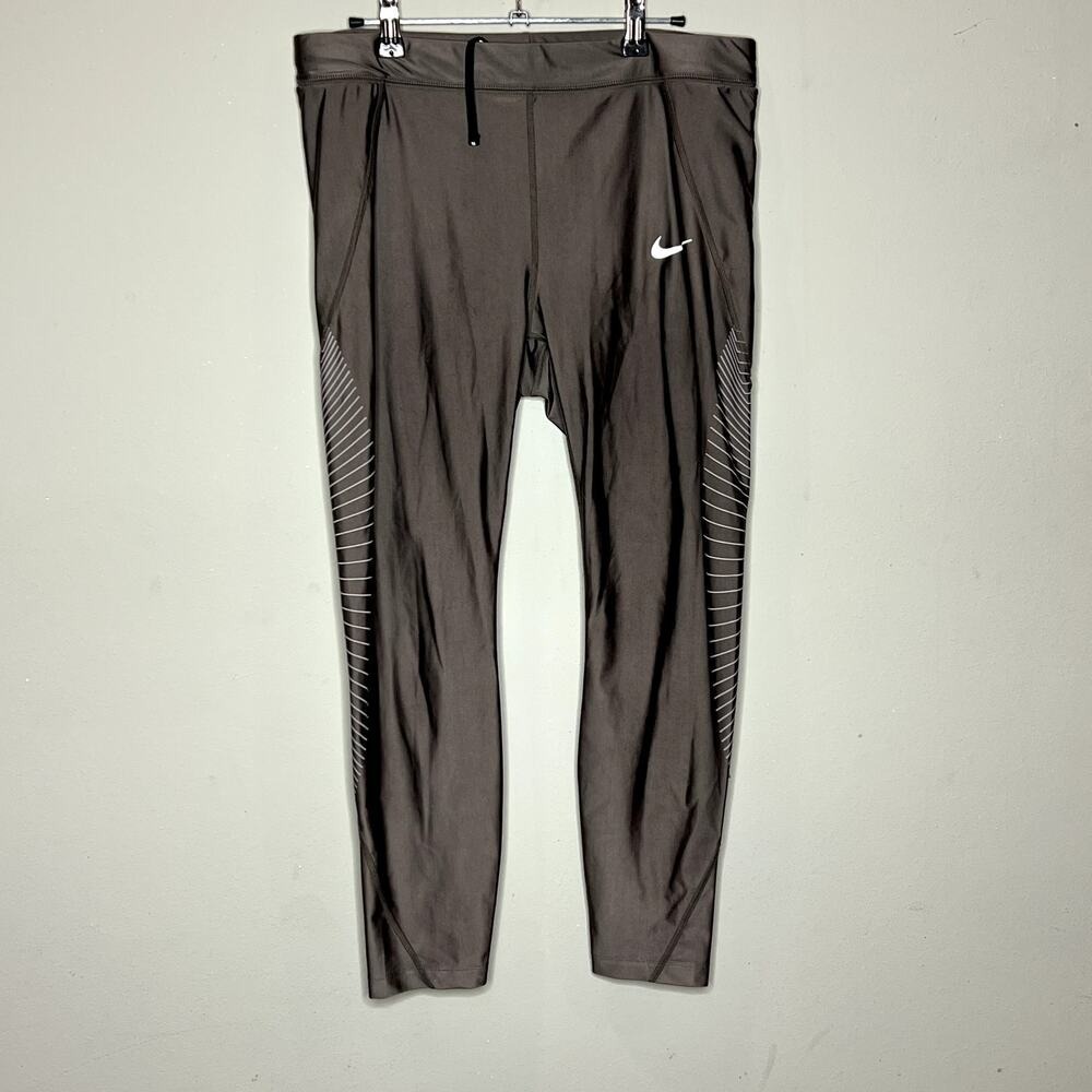 Nike Dri-Fit Leggings Womens XL Bronze Metallic Running Athletic